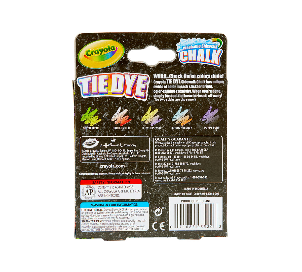 Special Effects Sidewalk Chalk Tie Dye