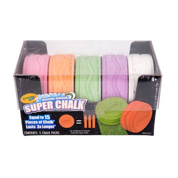 Outdoor Washable Super Chalk 5ct Pastel Colors