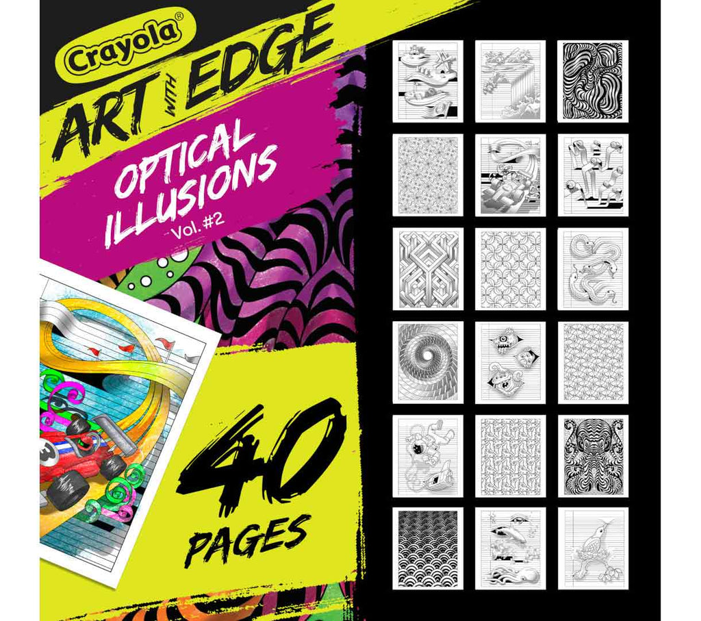 Art with Edge Optical Illusions Coloring Pages Volume 2