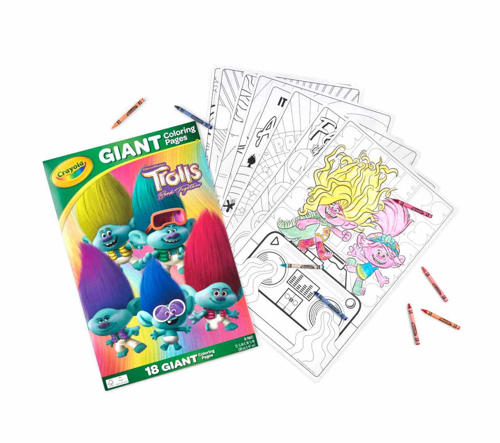 Trolls Giant Coloring Pages 18 Count
