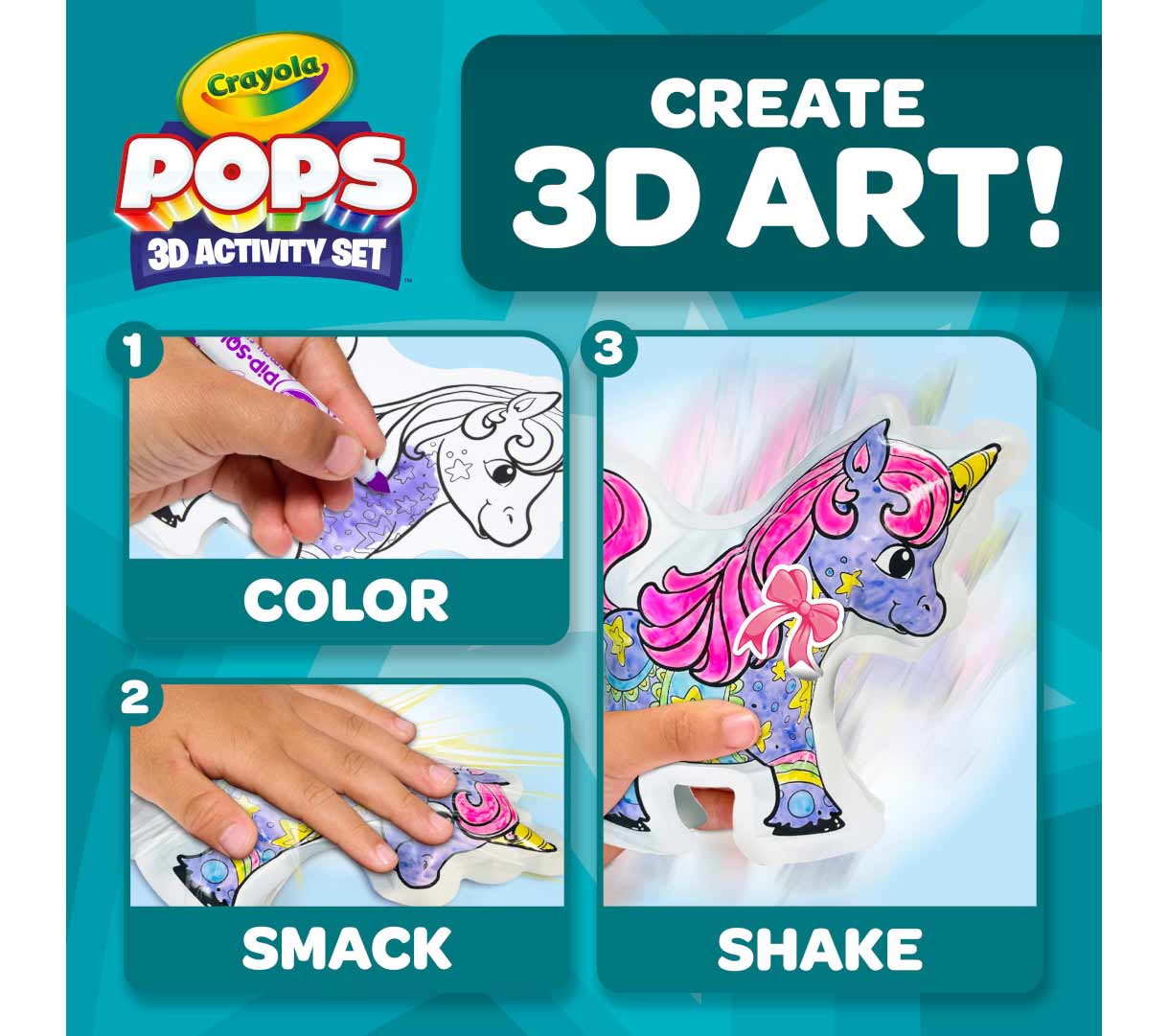 POPs 3D Activity Set Unicorn