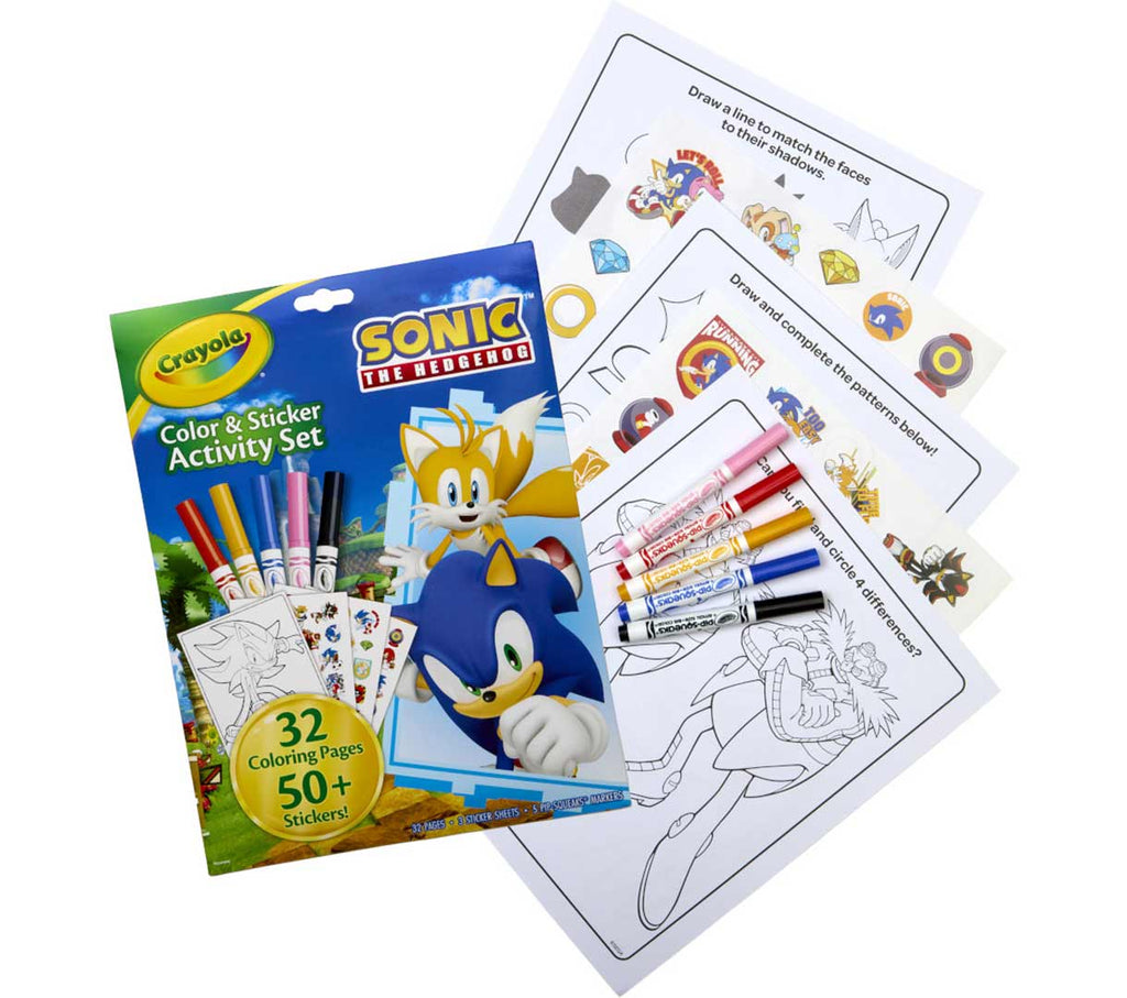 Sonic the Hedgehog Color and Sticker Activity Set