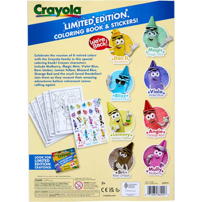 Limited Edition Coloring Book &amp; Stickers 96 Pages