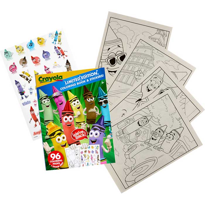 Limited Edition Coloring Book &amp; Stickers 96 Pages
