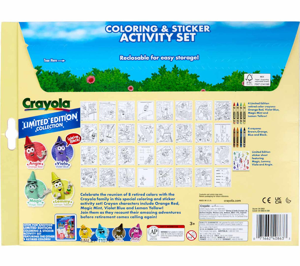 Limited Edition Coloring &amp; Sticker Activity Set Free Time