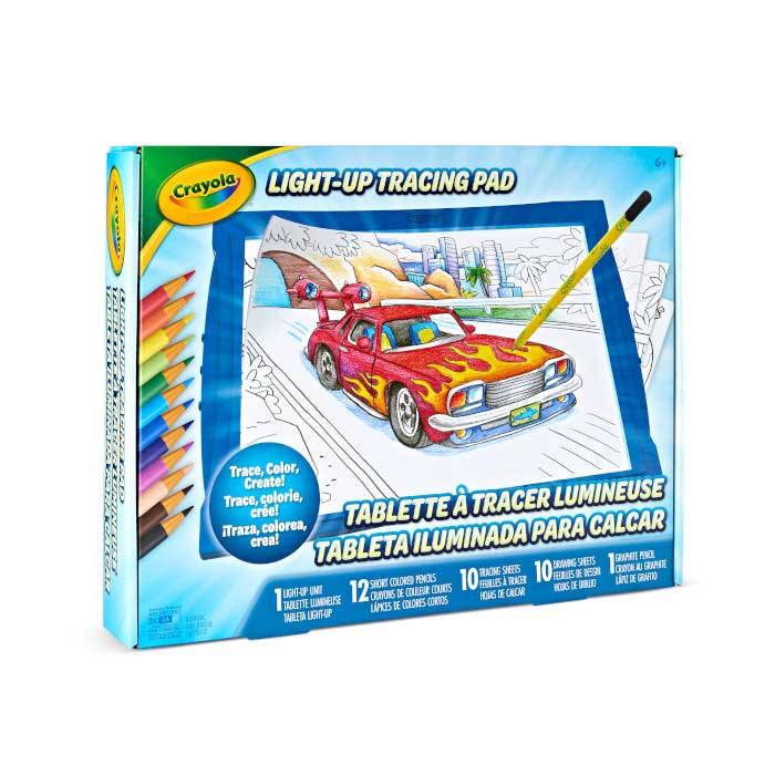 Light-Up Tracing Pad Blue Vehicles
