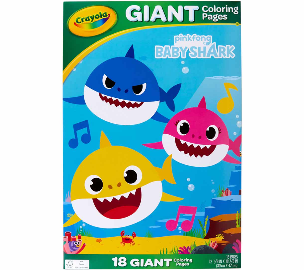 Baby Shark Giant Coloring Pages 18 Pages
