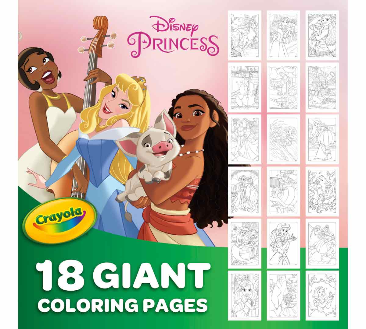 Giant Disney Princess Coloring Pages 18 Pages