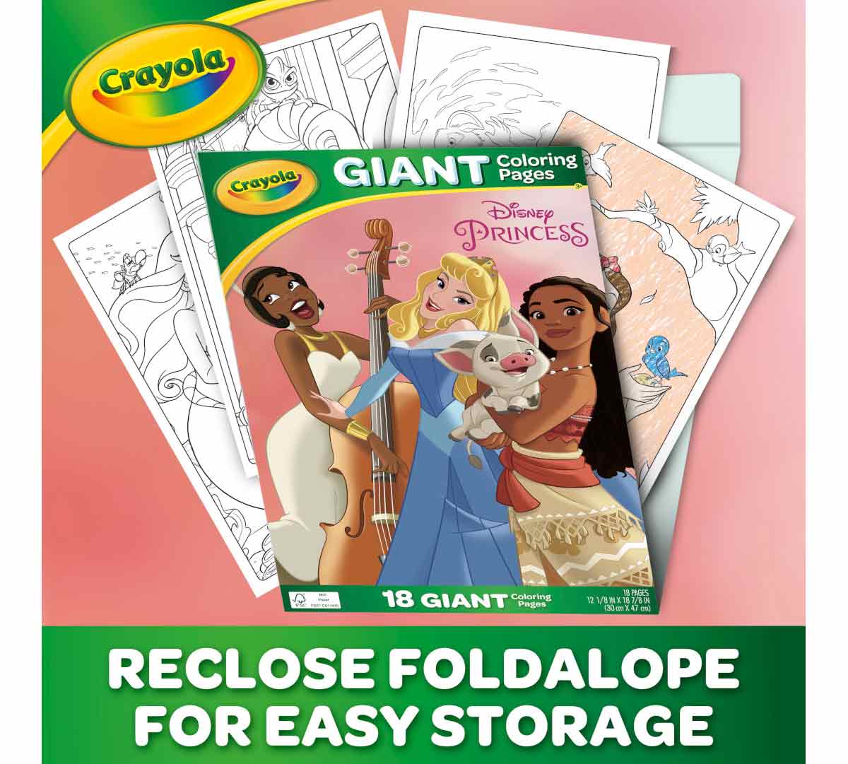 Giant Disney Princess Coloring Pages 18 Pages