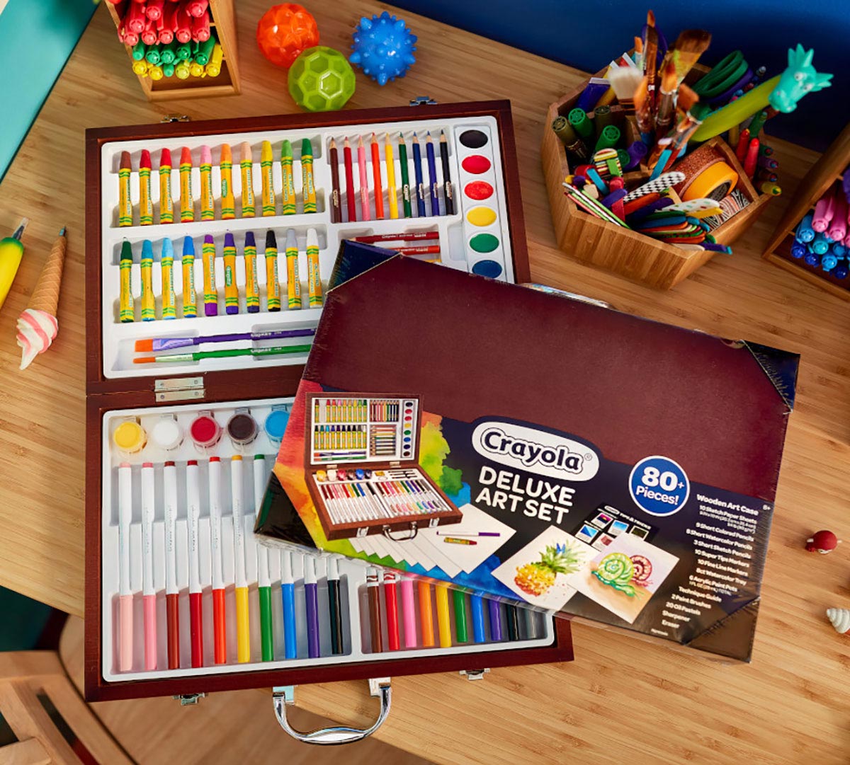 Deluxe Wooden Art Set Over 75 Pieces