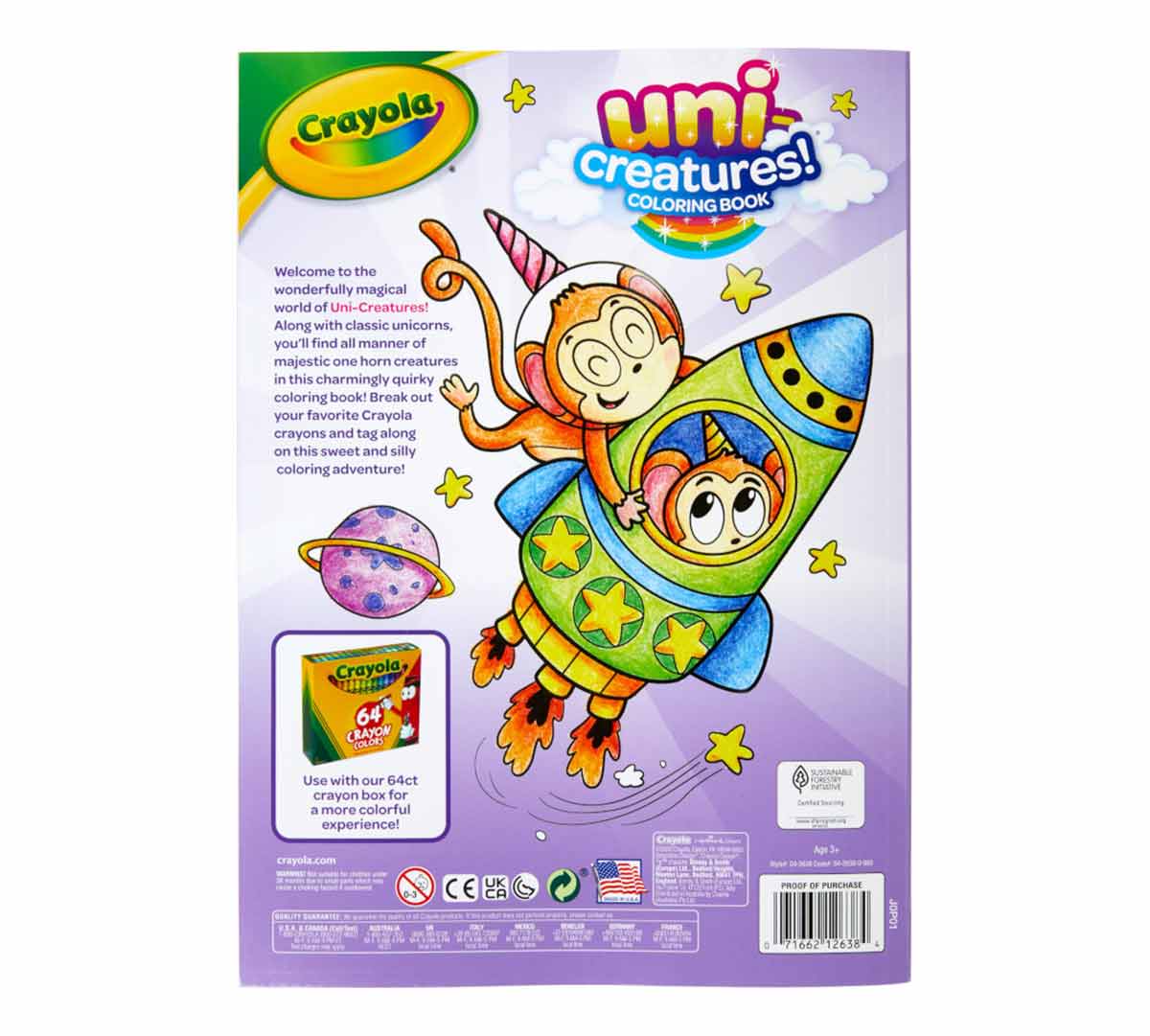 Uni-Creatures Coloring Book 96 Unicorn Coloring Pages