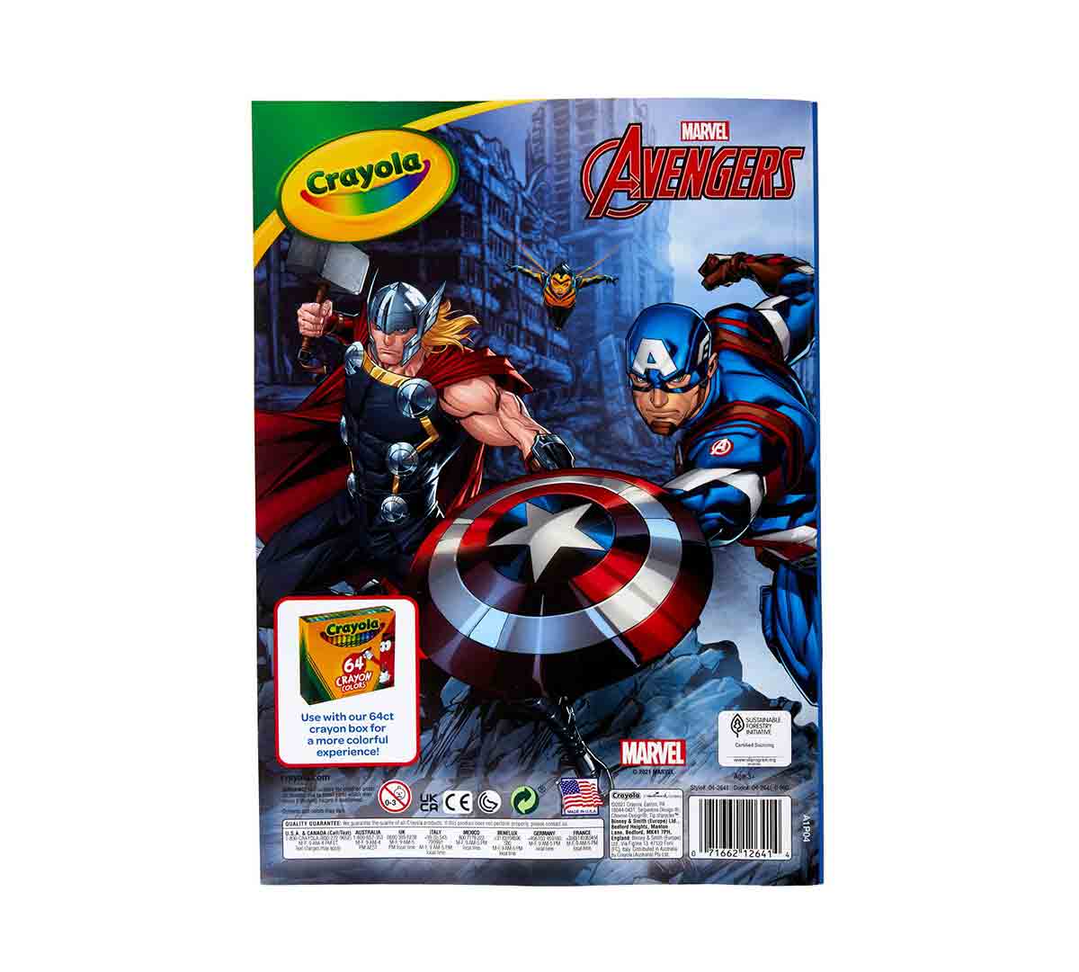 Avengers Coloring Book with Stickers