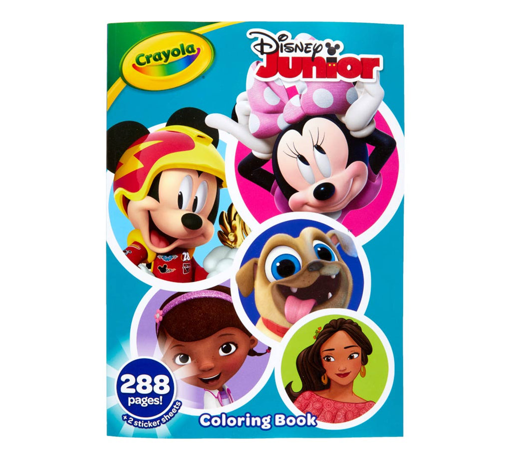 Disney Junior Coloring Book with Stickers 288 Pages