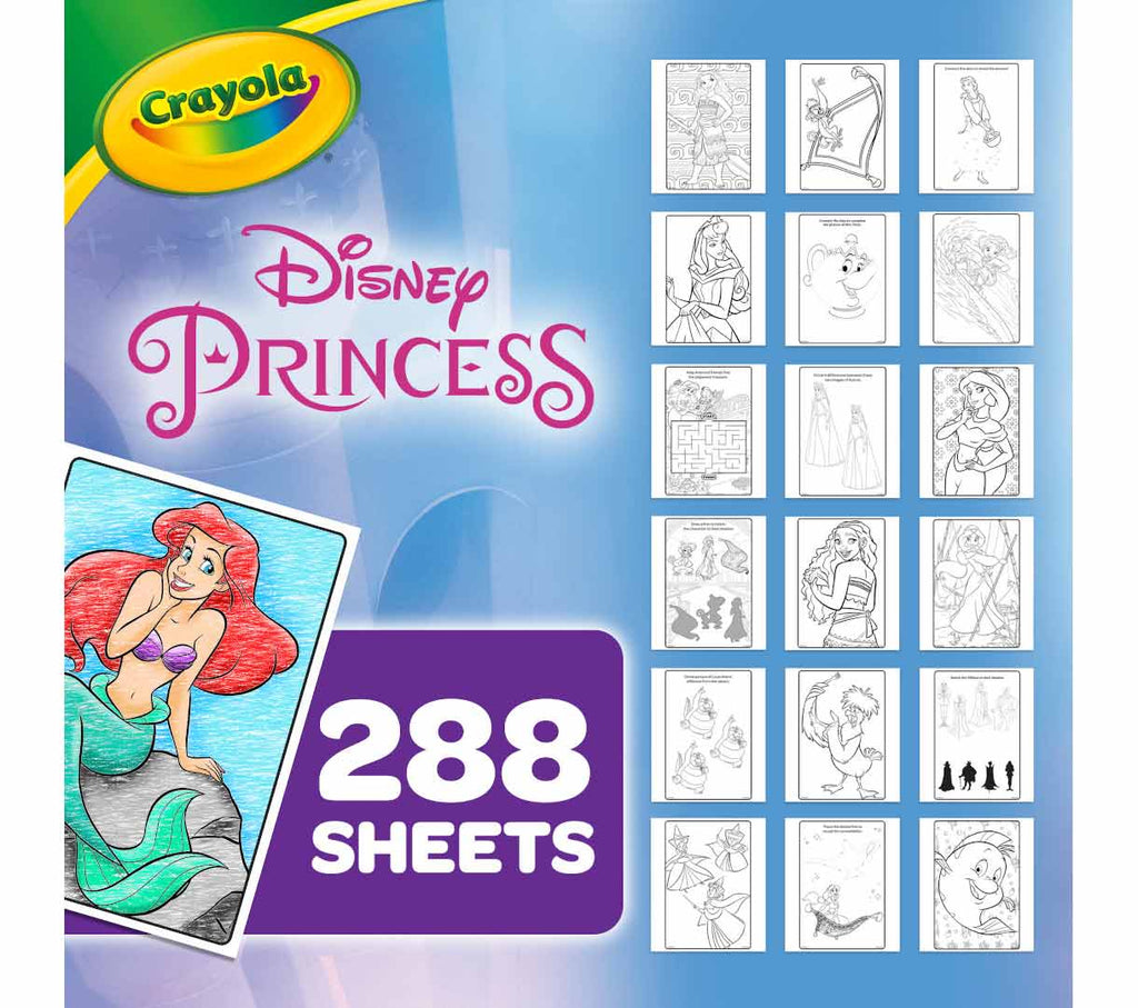 Disney Princess Coloring Book with Stickers 288 pages