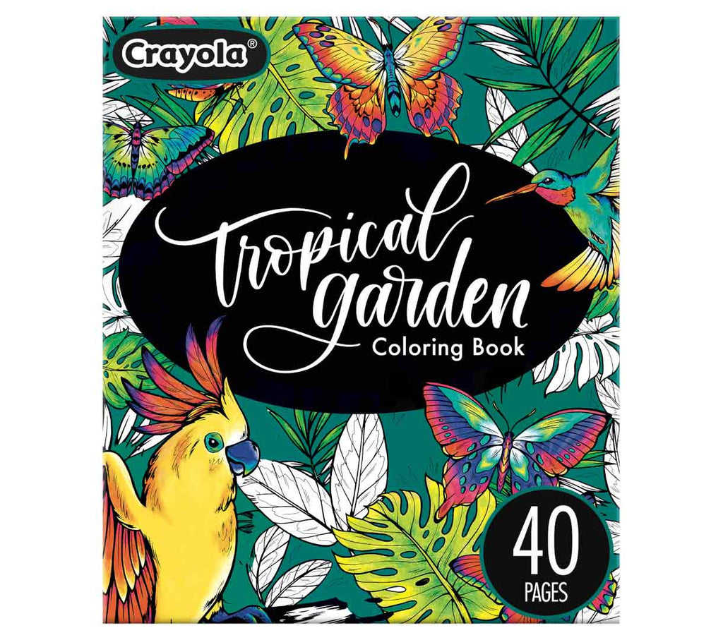 Tropical Garden Adult Coloring Book 40 Pages