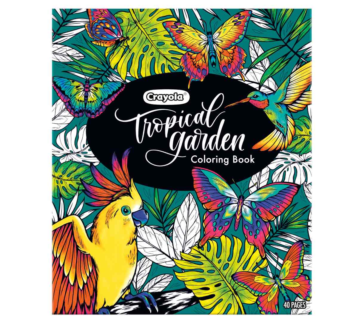 Tropical Garden Adult Coloring Book 40 Pages