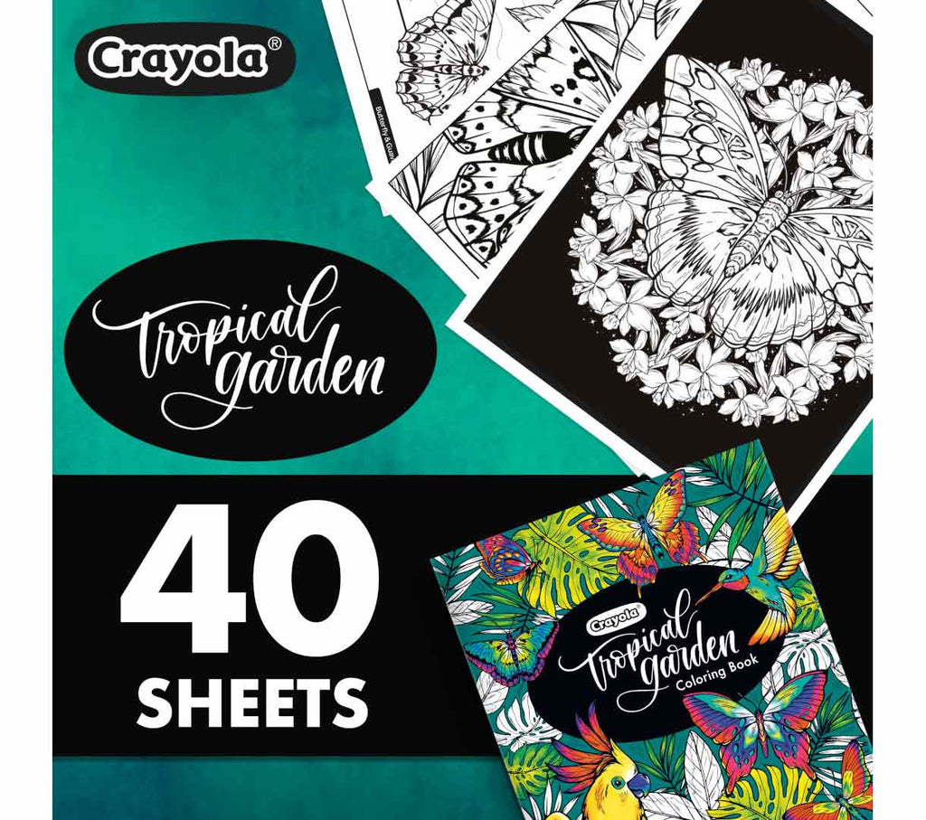 Tropical Garden Adult Coloring Book 40 Pages