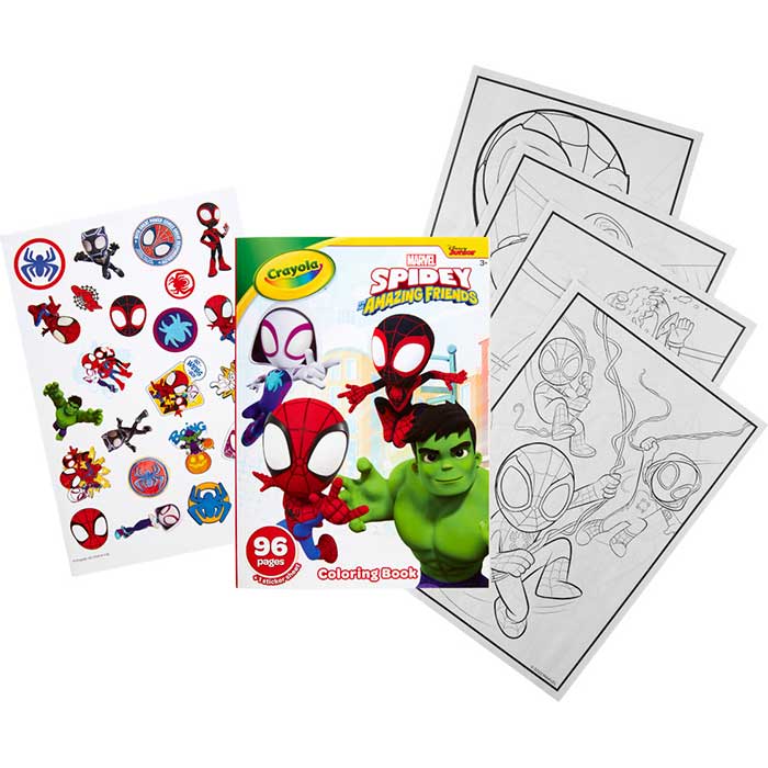 Spidey &amp; His Amazing Friends Coloring Book &amp; Sticker Sheet 96 Pages