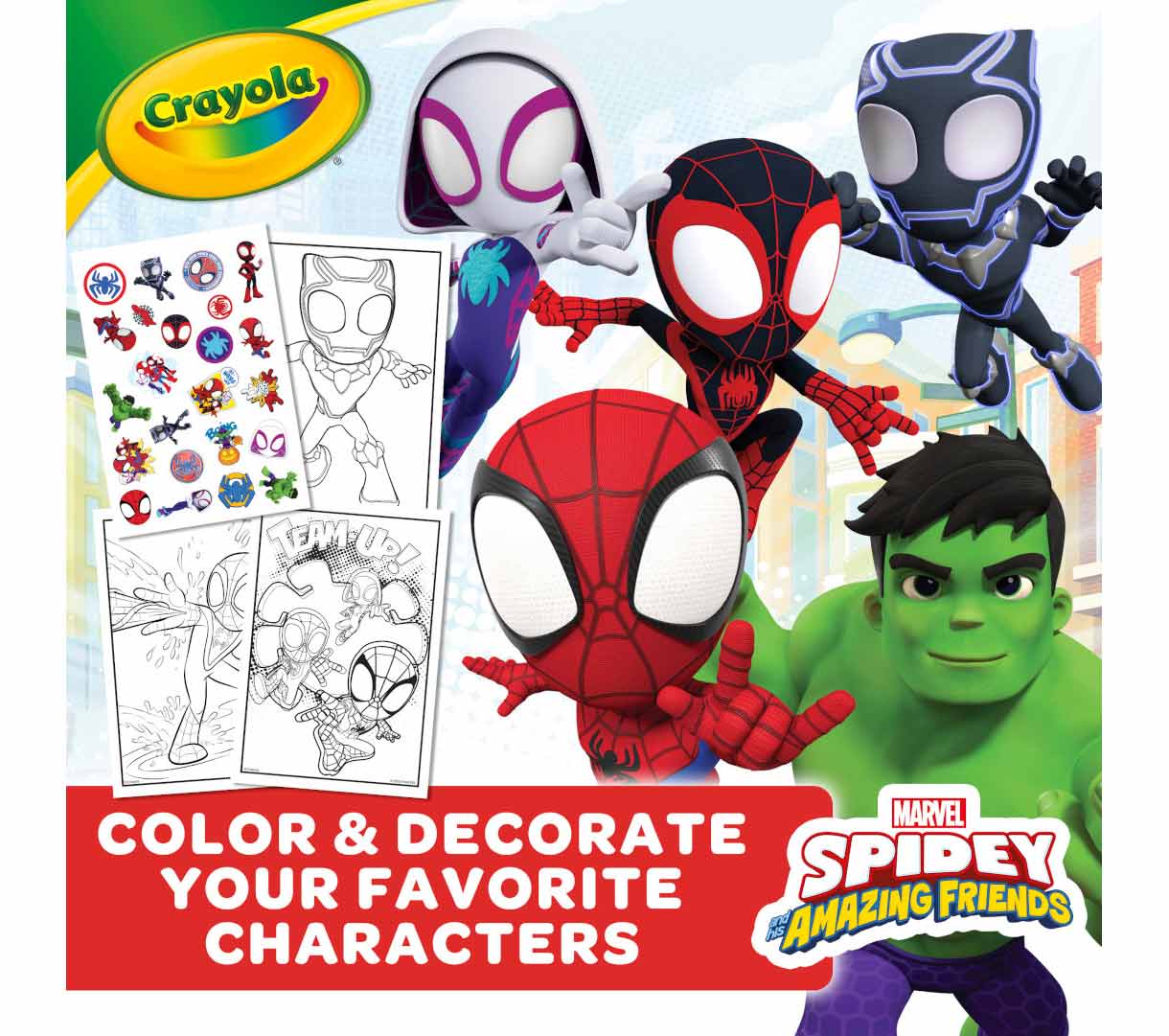 Spidey &amp; His Amazing Friends Coloring Book &amp; Sticker Sheet 96 Pages