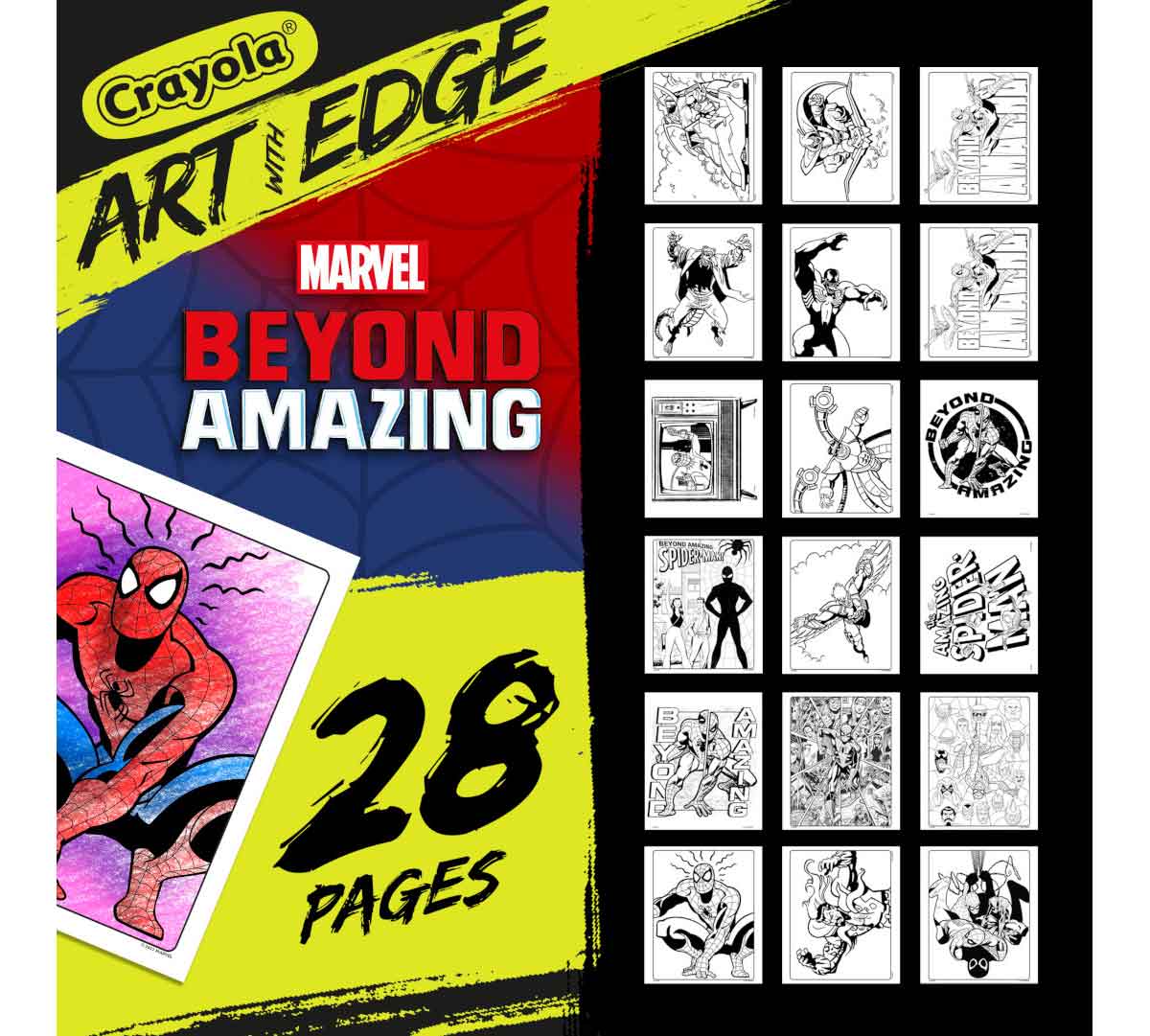 Spiderman Beyond Amazing Art With Edge Adult Coloring Book