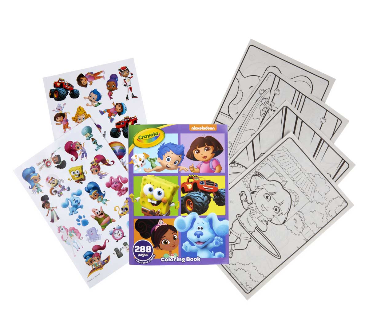 Crayola Nick Jr. Coloring Book 288 pgs with Stickers