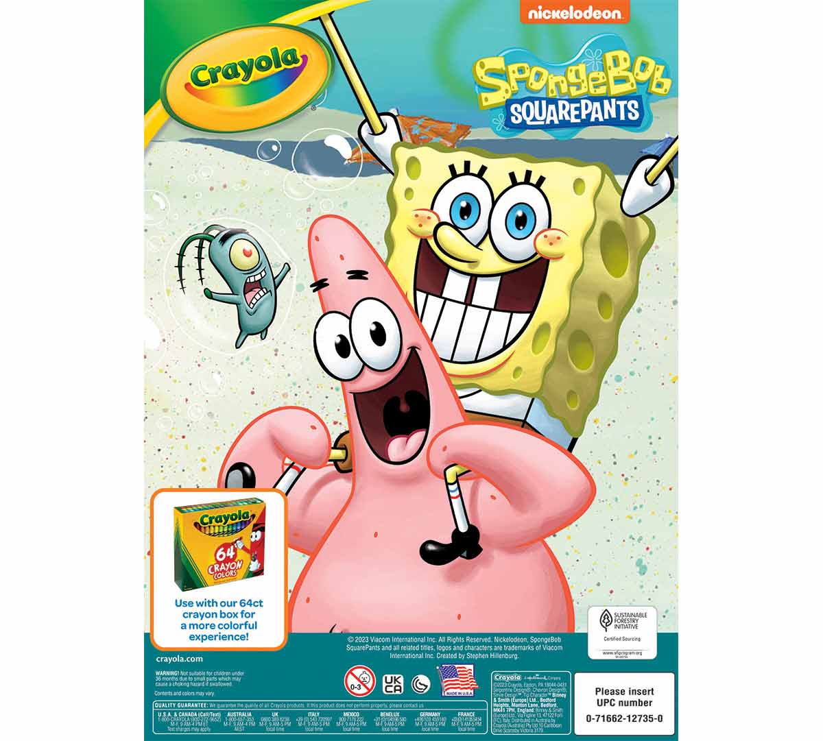 Spongebob Coloring Book &amp; Sticker Sheet 96 Pages