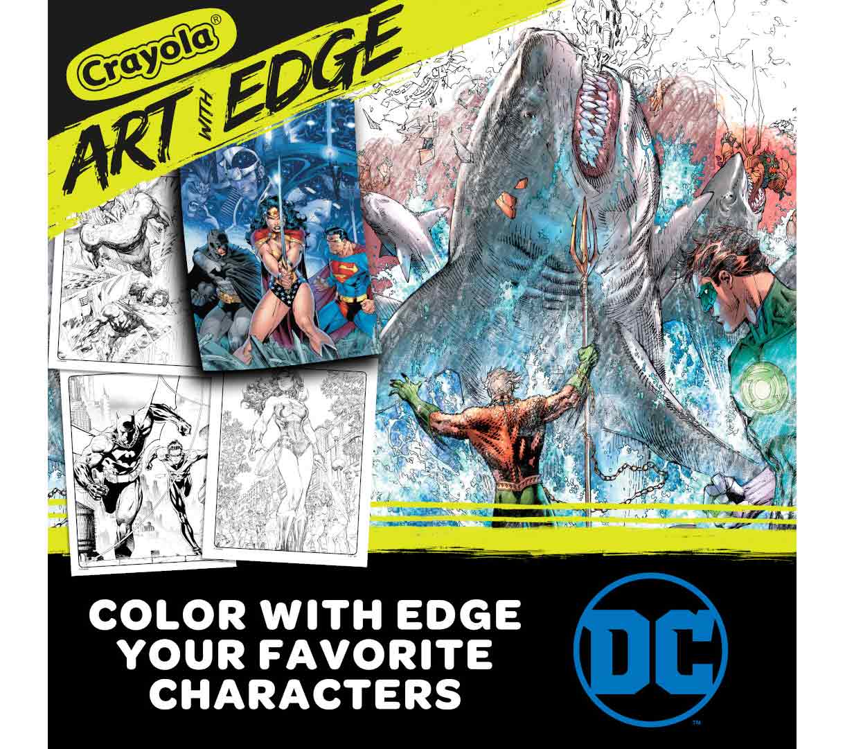 Art With Edge Justice League Coloring Pages 28 Sheets
