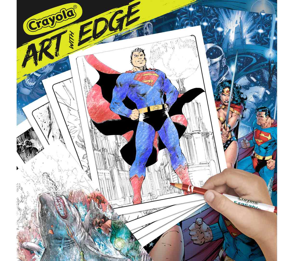 Art With Edge Justice League Coloring Pages 28 Sheets