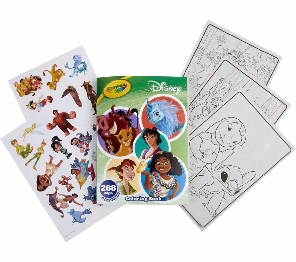 Disney Coloring Book with Stickers 288 Pages