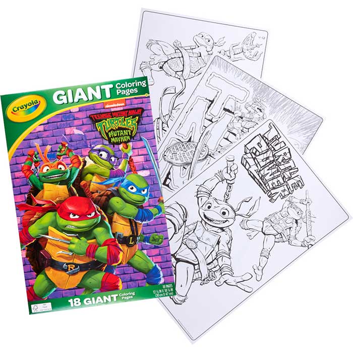 Teenage Mutant Ninja Turtles Giant Coloring Pages 18 Count