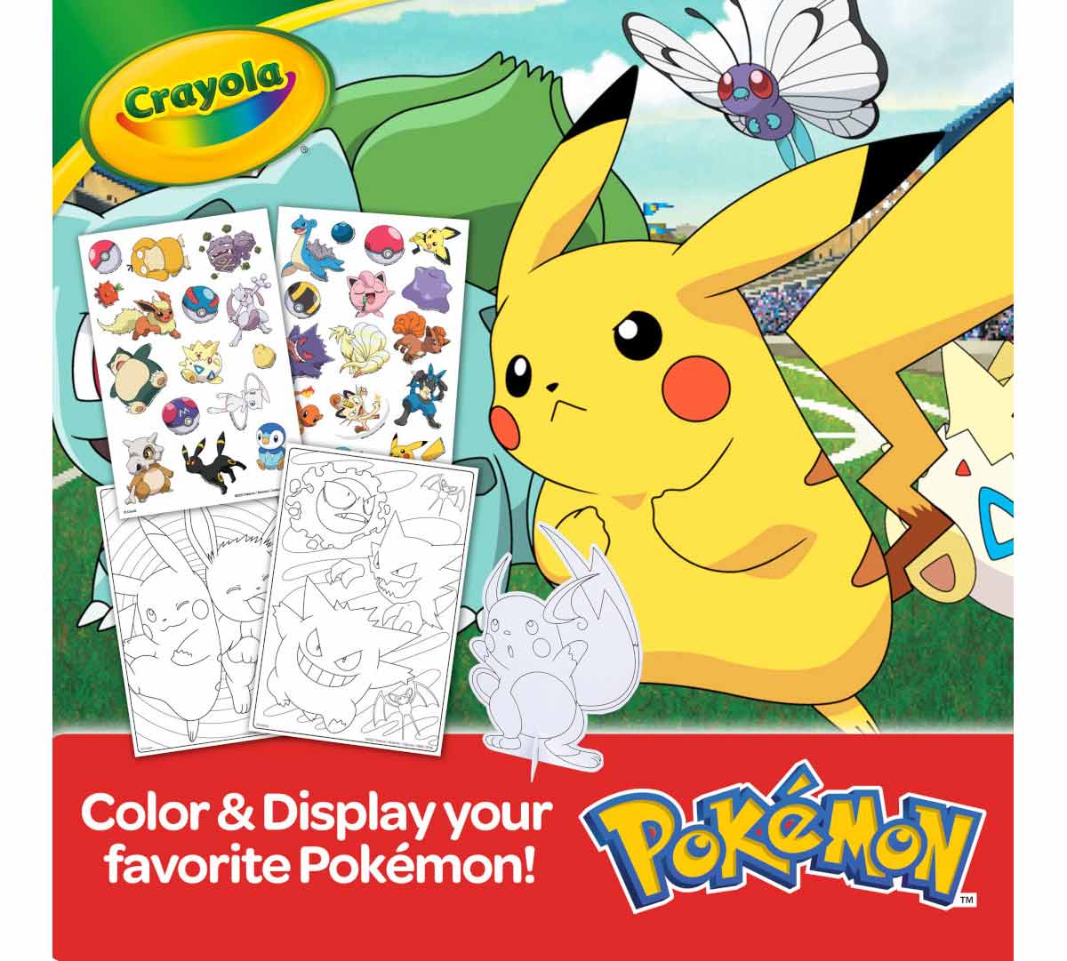 Pokémon Create &amp; Color Coloring Art Case Pikachu