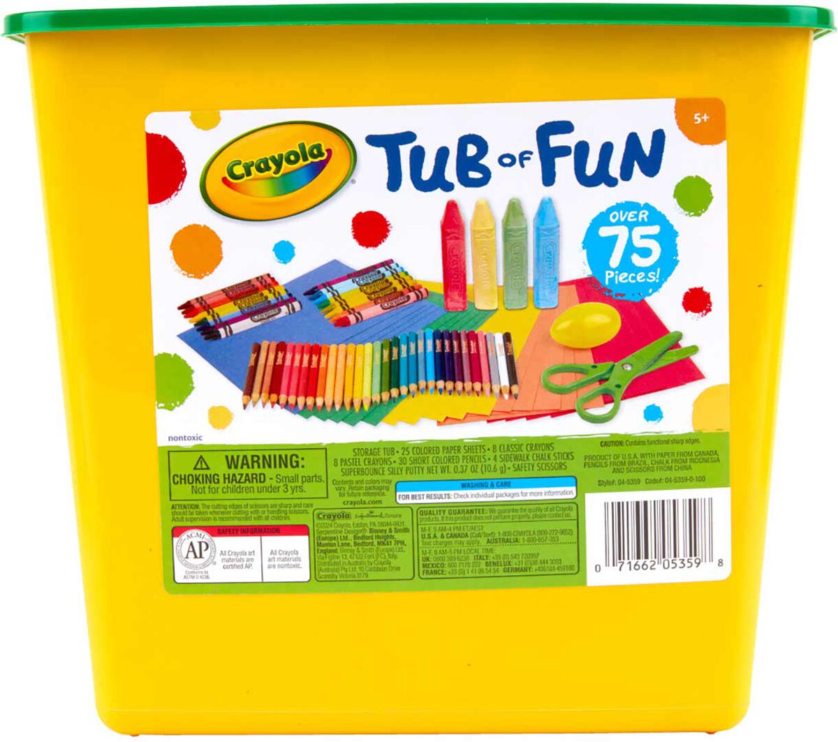 Tub of Fun Art Supplies Over 75 Pieces