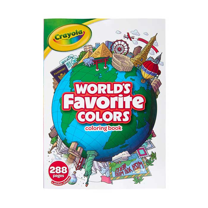 World's Favorite Colors Coloring Book 288 pages