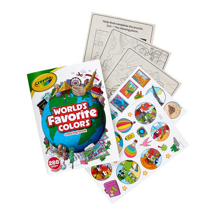 World's Favorite Colors Coloring Book 288 pages