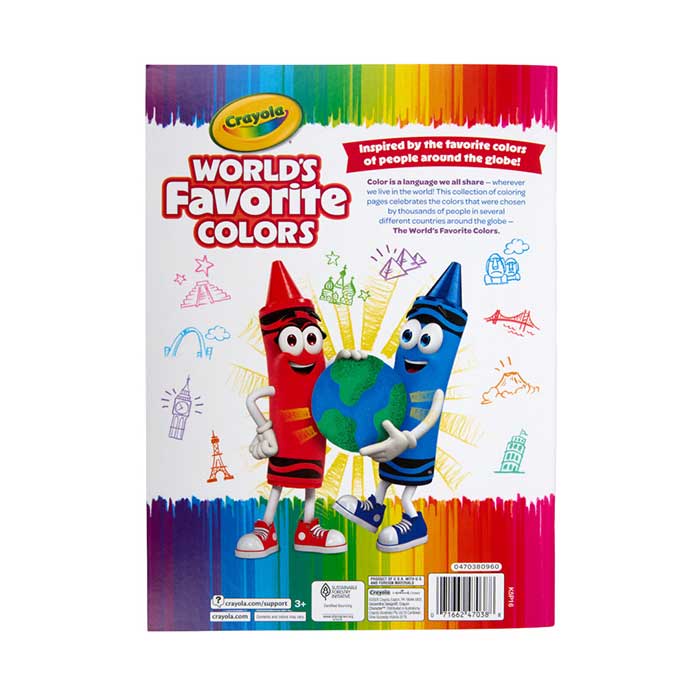 World's Favorite Colors Coloring Book 48 pages