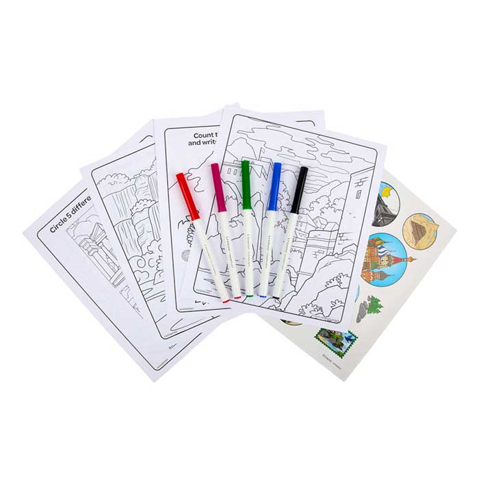World's Favorite Colors Sticker Activity Sheet with Markers