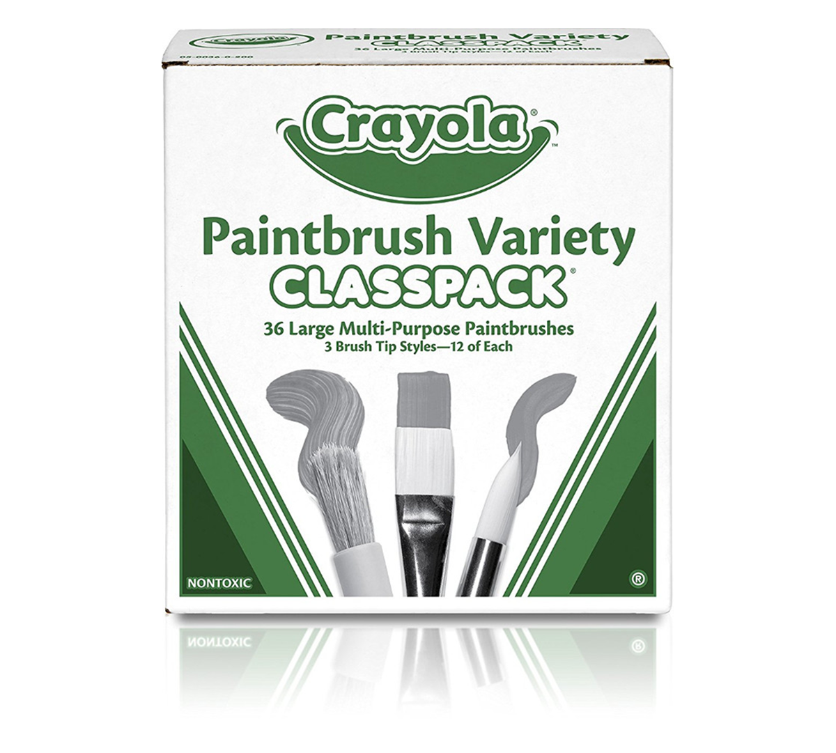 Large Variety Paint Brushes Classpack 36 Count