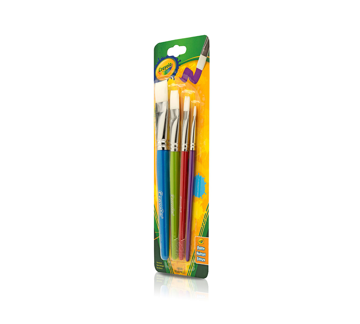Big Paintbrush Set 4 ct. Flat