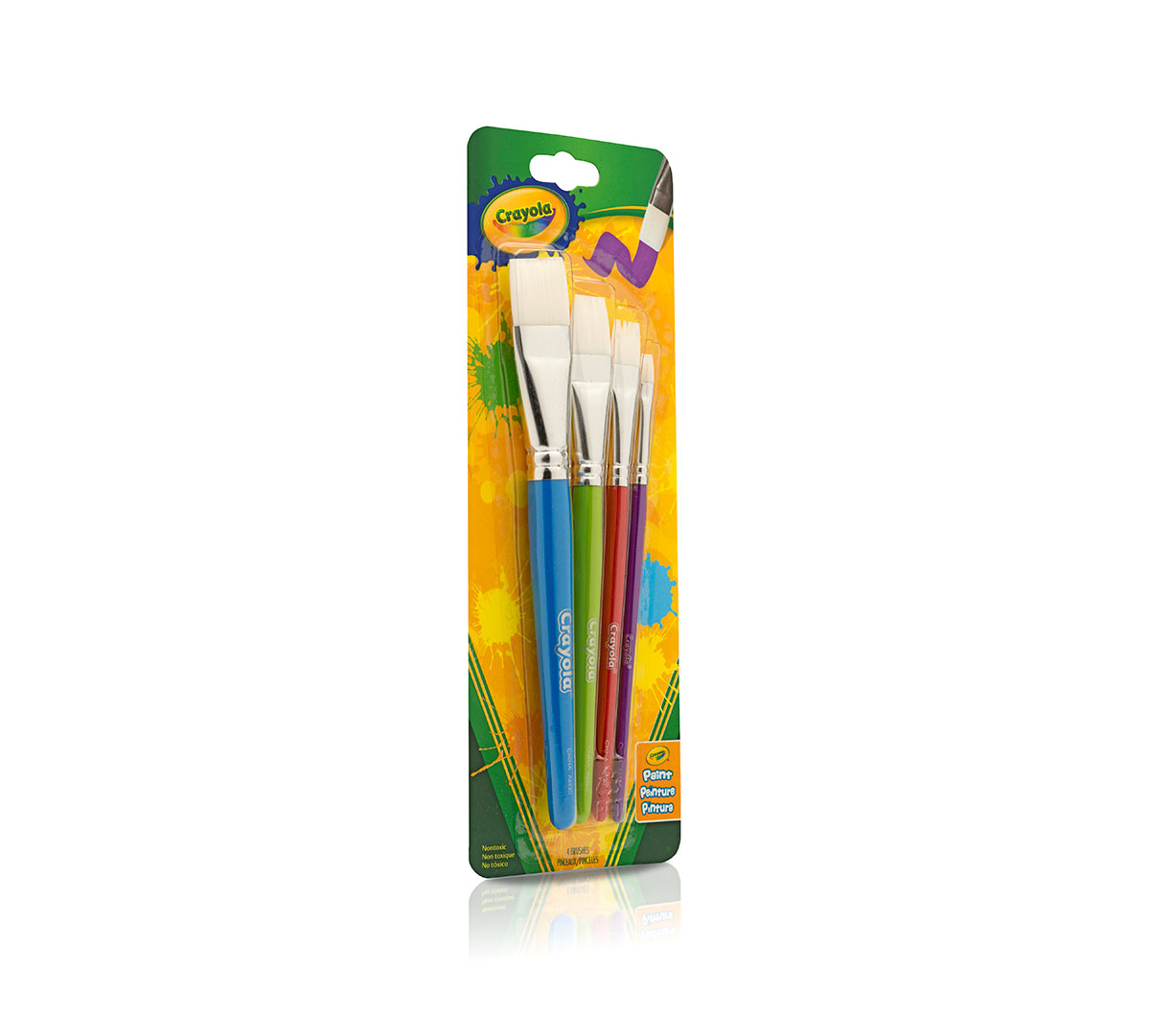 Big Paintbrush Set 4 ct. Flat