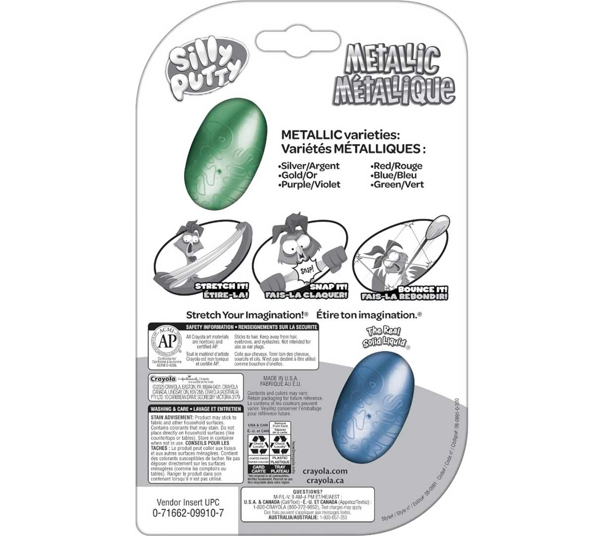 Silly Putty Metallic Eggs 2 Count