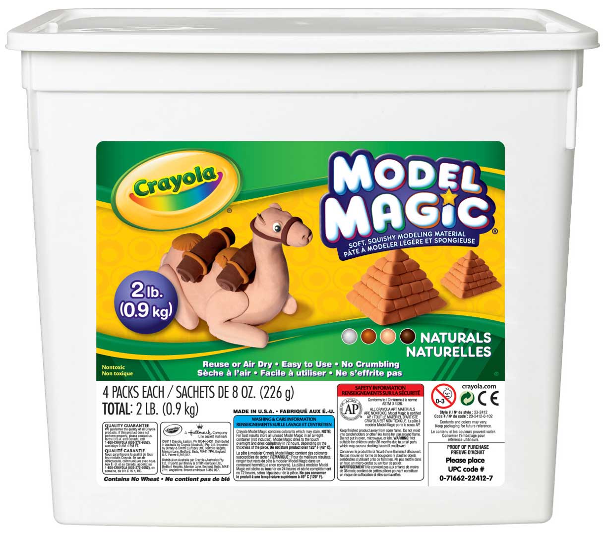 Model Magic 2lb Resealable Storage Container Natural Colors