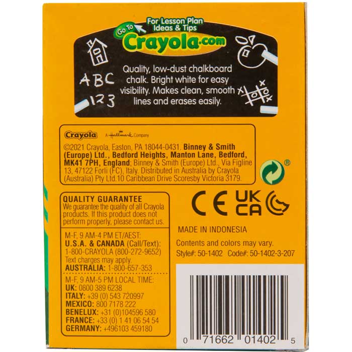 An-Du-Septic Anti-Dust Chalk Sticks 12 ct.
