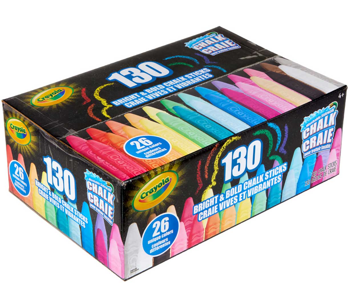 Washable Sidewalk Chalk 130 Count