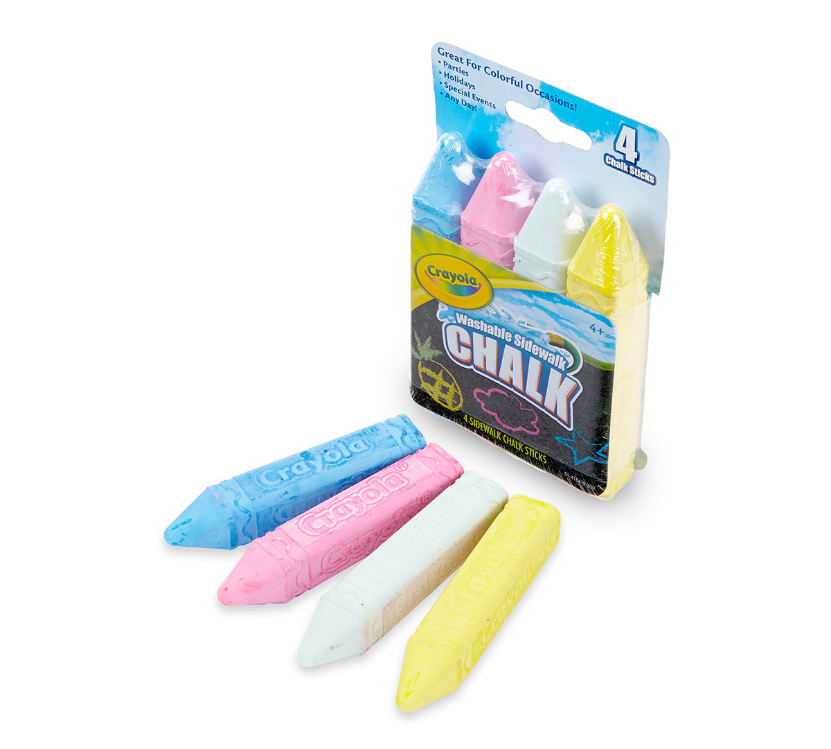 Washable Sidewalk Chalk 4 Count