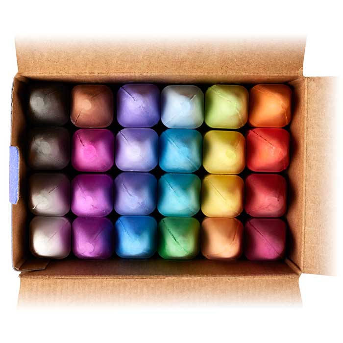 Washable Sidewalk Chalk Glitter 24 Count