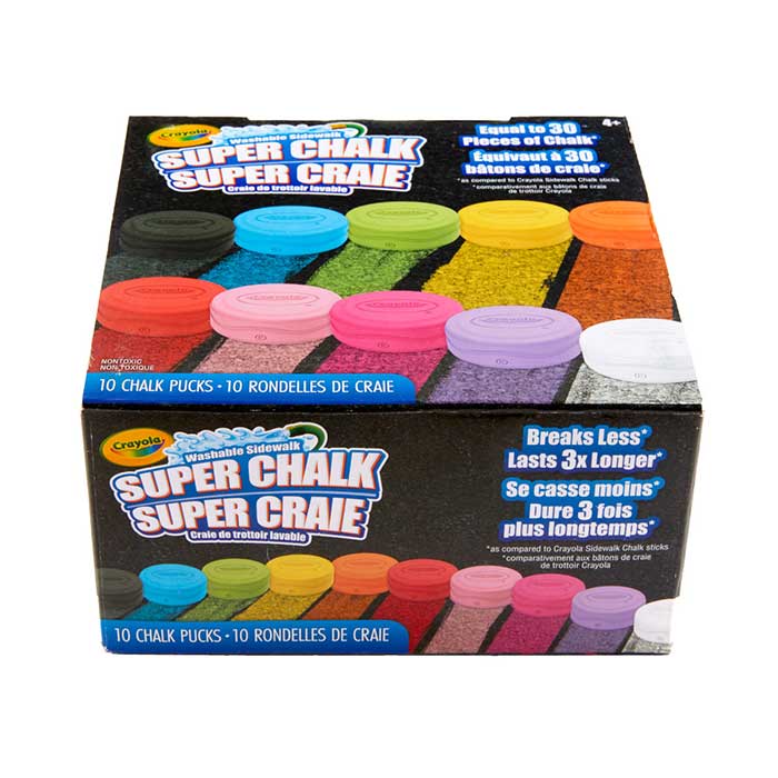 Washable Sidewalk Super Chalk 10 count