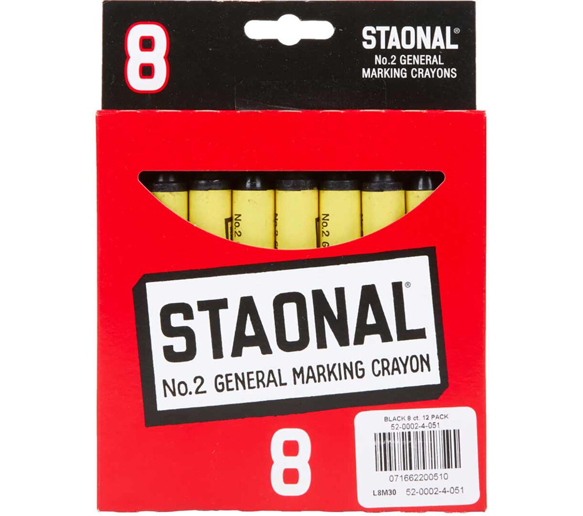 Crayola Black Staonal Crayons 8 count