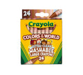 Colors of the World Large Ultra-Clean Washable Crayons 24 Count