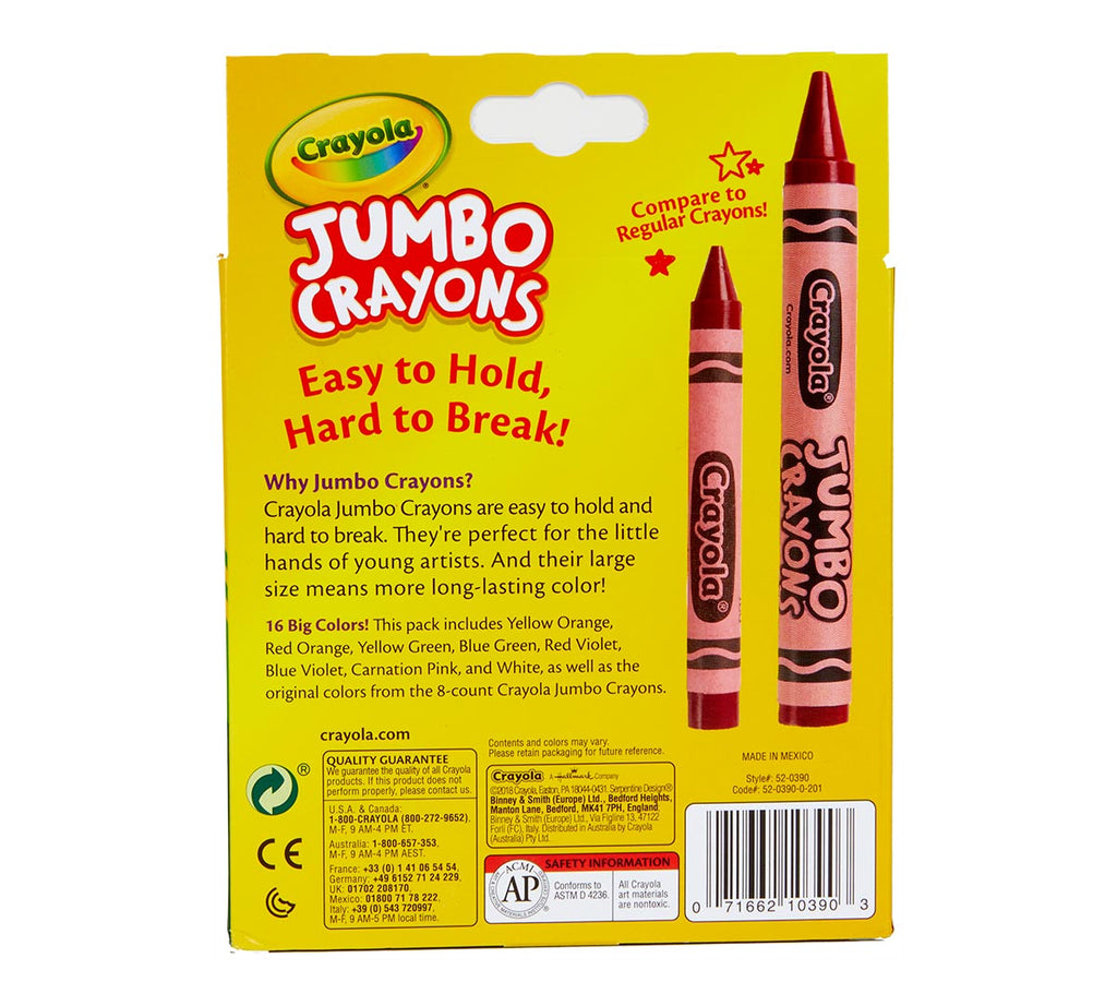 Bulk Jumbo Crayon Set 6 Boxes of 16 Count Jumbo Crayons