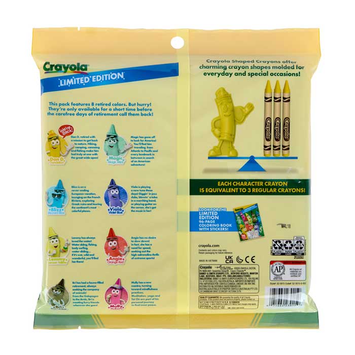Limited Edition Character Shaped Crayons 8 Count